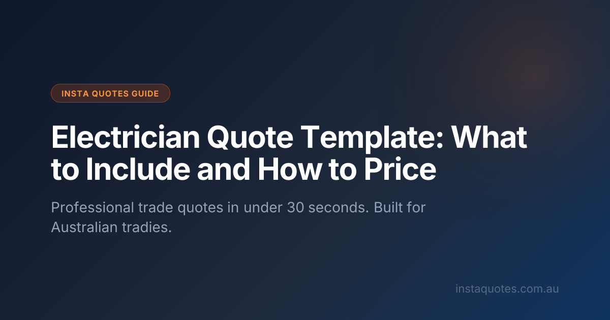 Electrician Quote Template: What to Include and How to Price | Insta Quotes